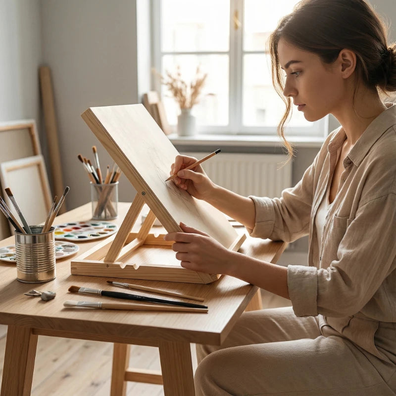 Portable Desktop Wooden Easel